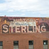 Historical downtown Sterling sign