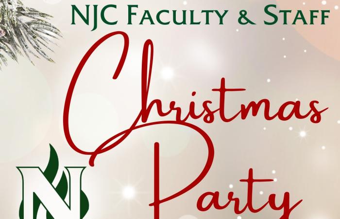 Please join us for our annual NJC faculty & staff Christmas Party. Monday December 9th 3pm-5pm ES French Hall Atrium